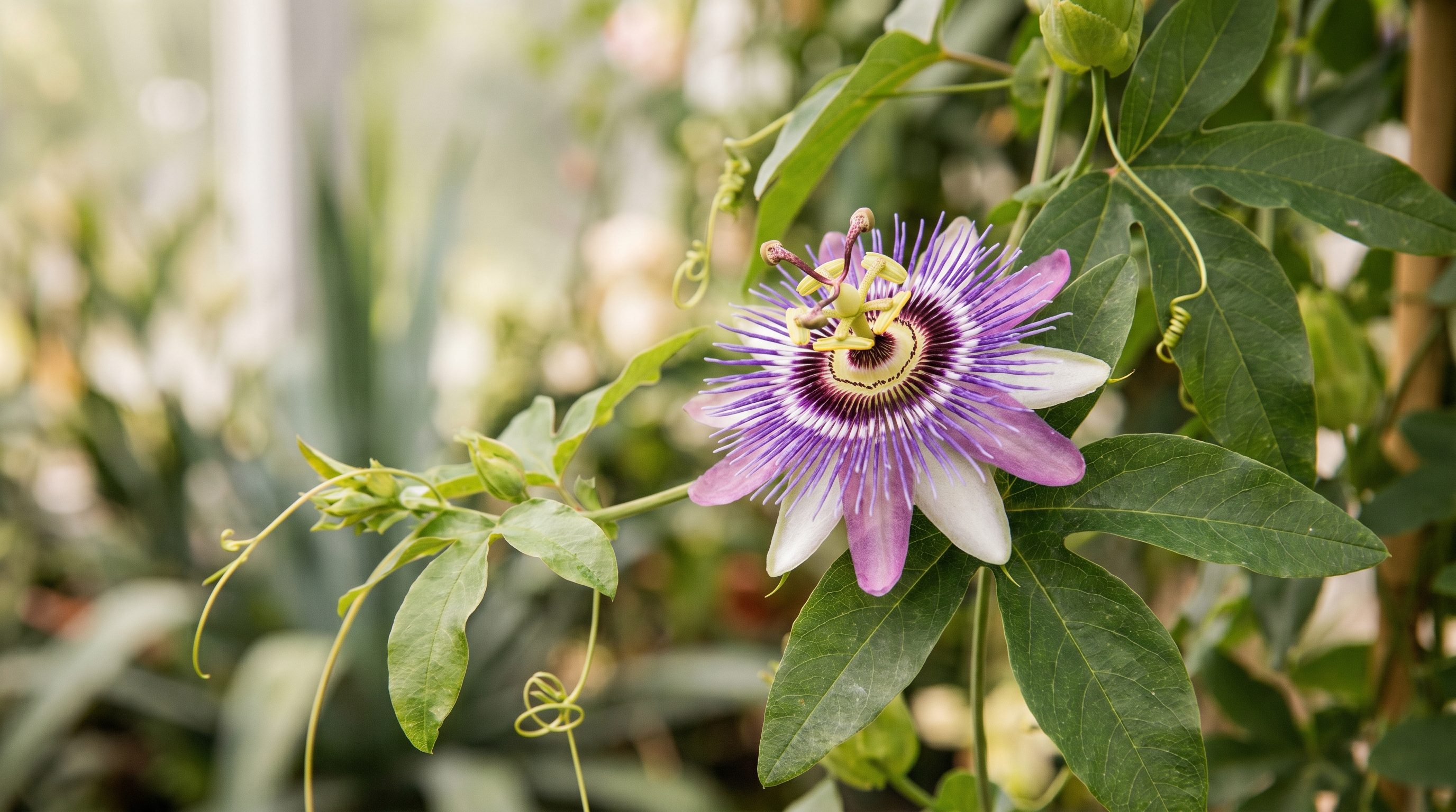 Fleur de passiflore en gros plan Image