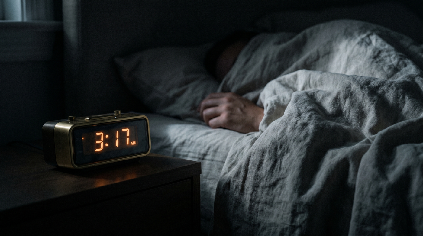 Réveil lumineux dans une chambre sombre la nuit